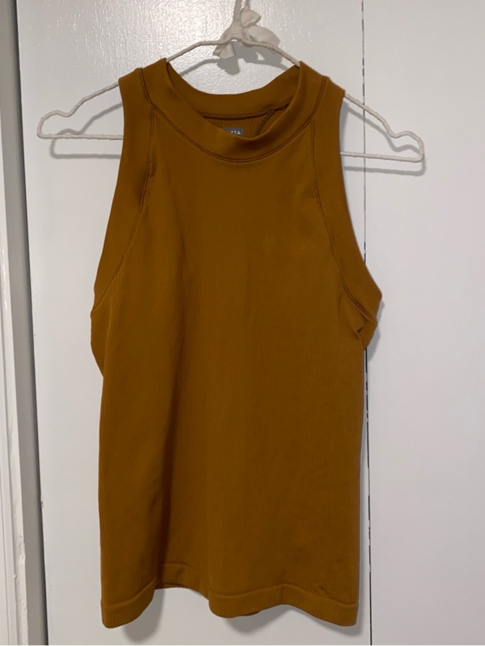 Athleta Ribbed Sleeveless Tank Top - Mustard Yellow